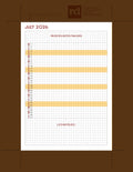 Monthly Reference planner/journal insert
