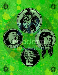Wonderful Wonderlands Digital Printable Set – Alice in Wonderland & Wizard of Oz Art Collection