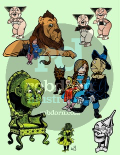 Wonderful Wonderlands Digital Printable Set – Alice in Wonderland & Wizard of Oz Art Collection