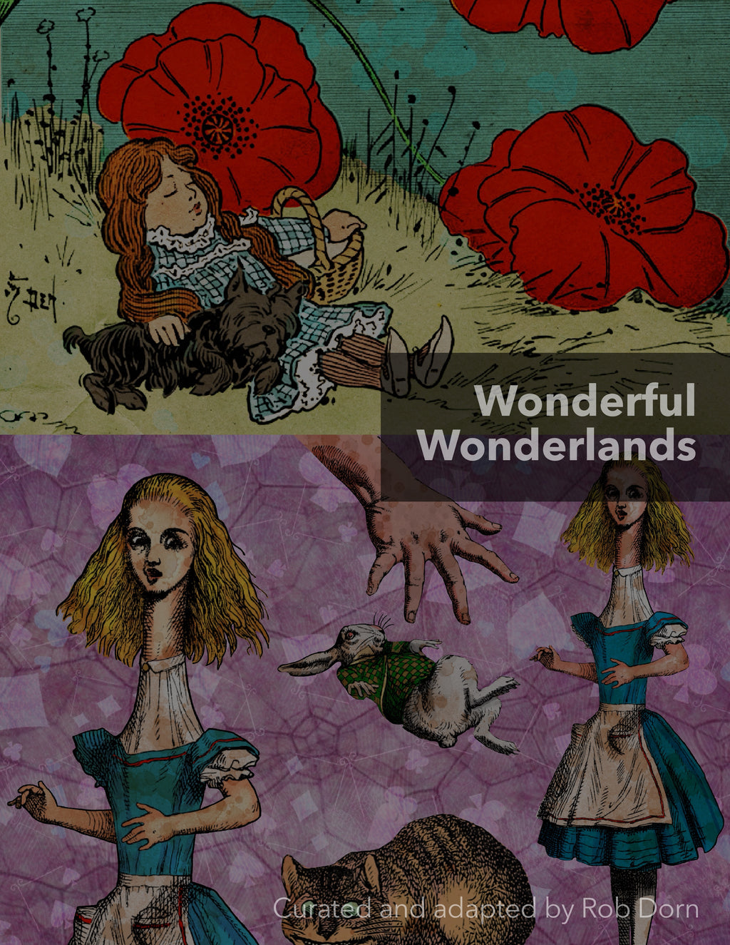 Wonderful Wonderlands Digital Printable Set – Alice in Wonderland & Wizard of Oz Art Collection
