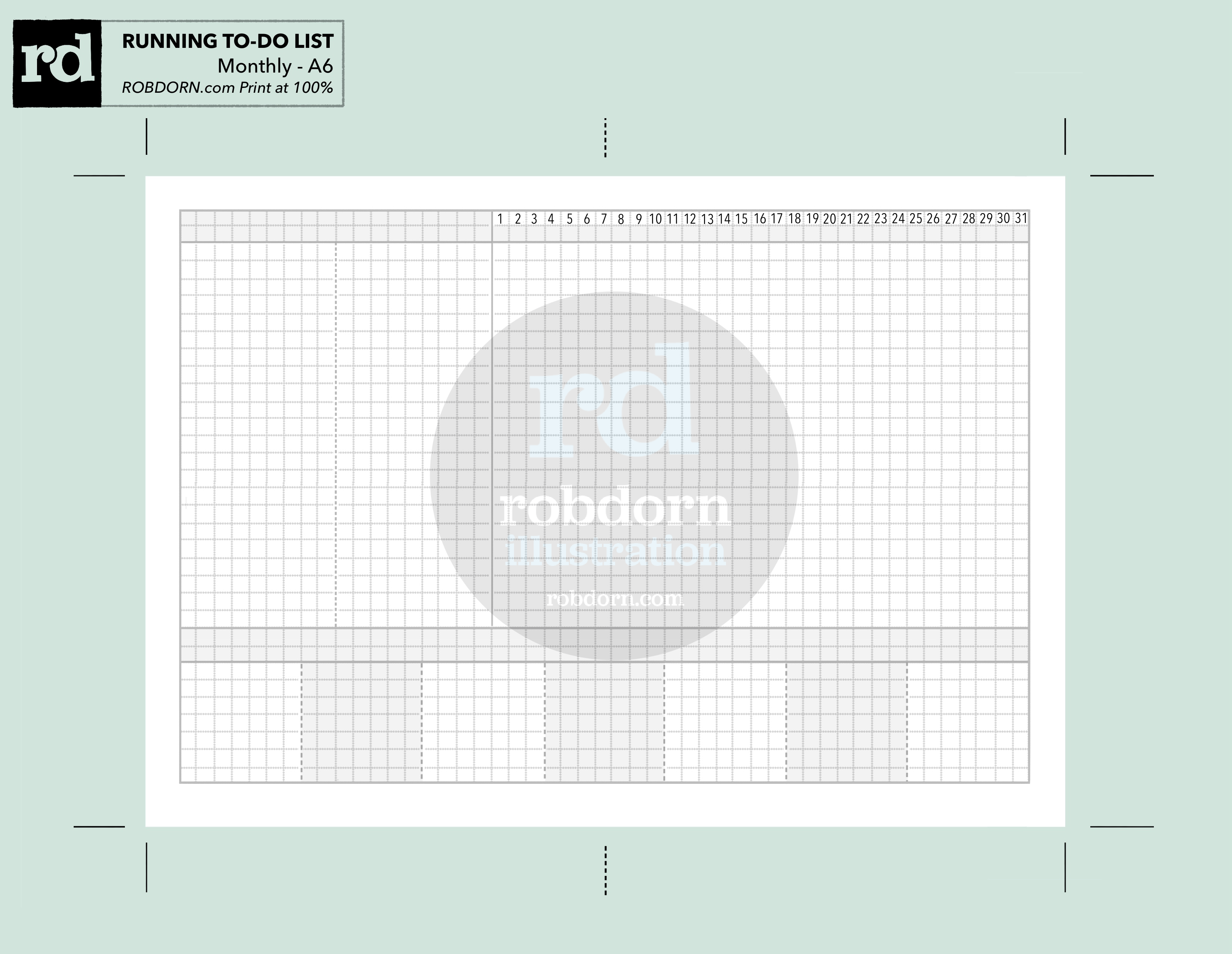 Monthly Running ToDo Tracker