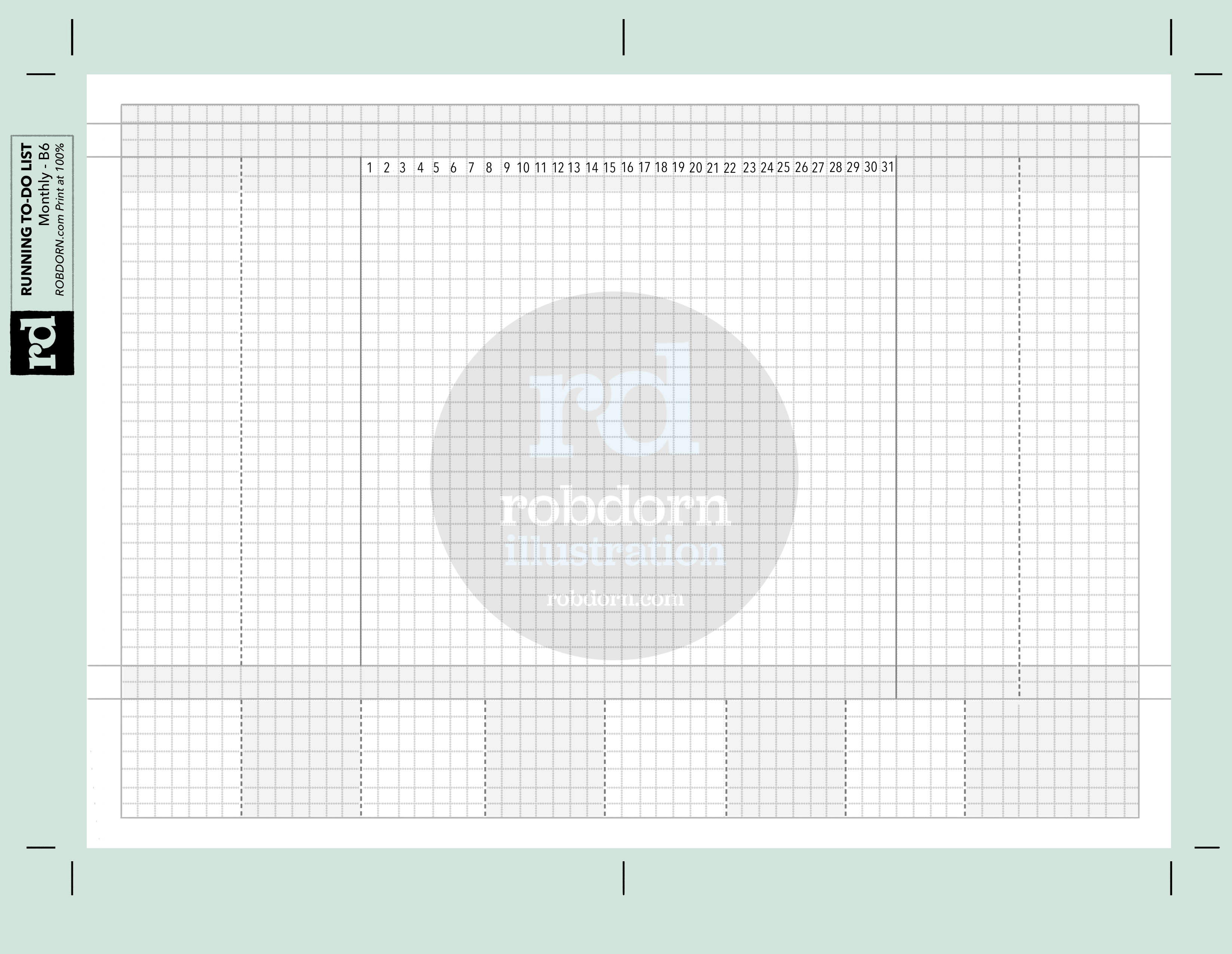 Monthly Running ToDo Tracker