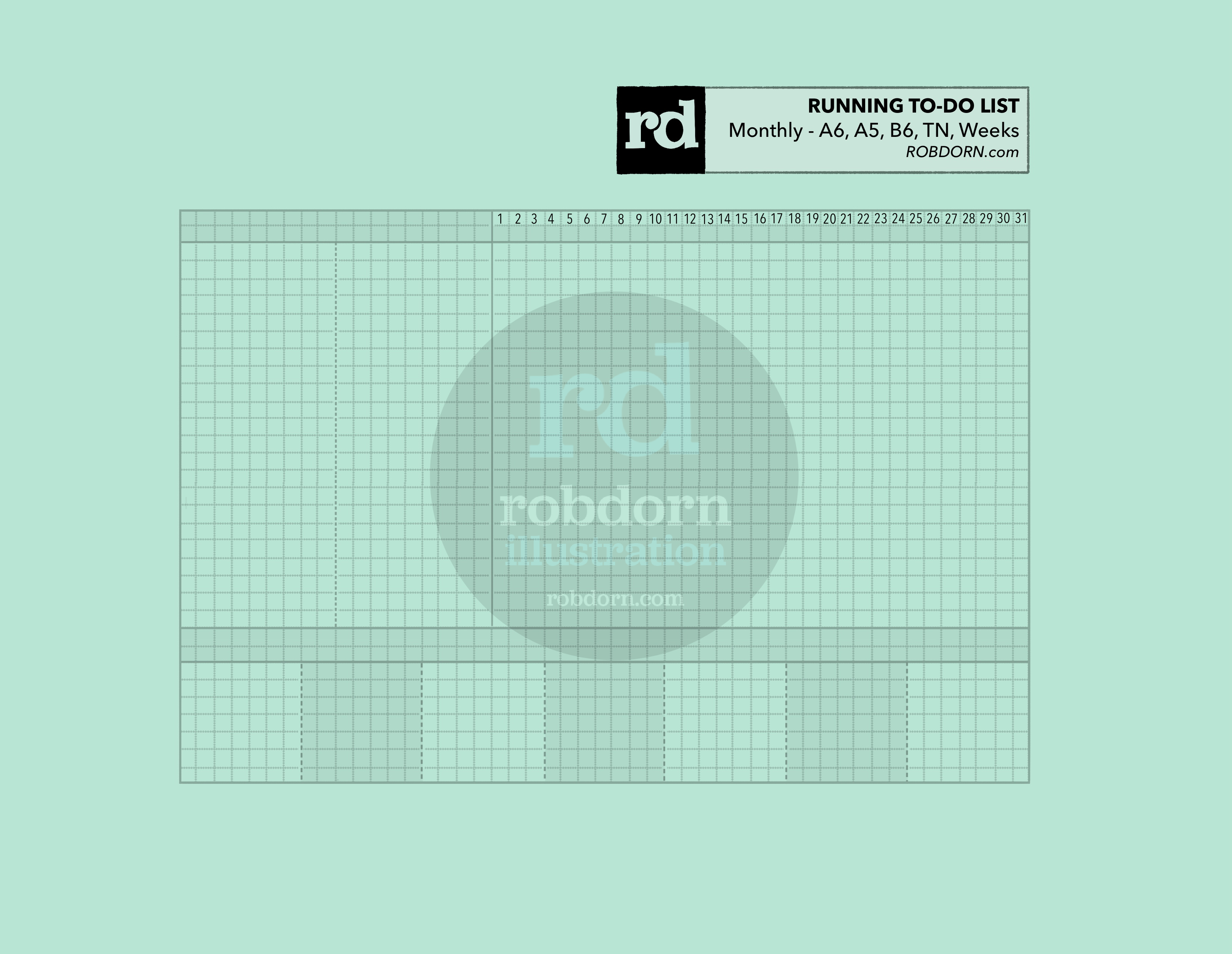 Monthly Running ToDo Tracker