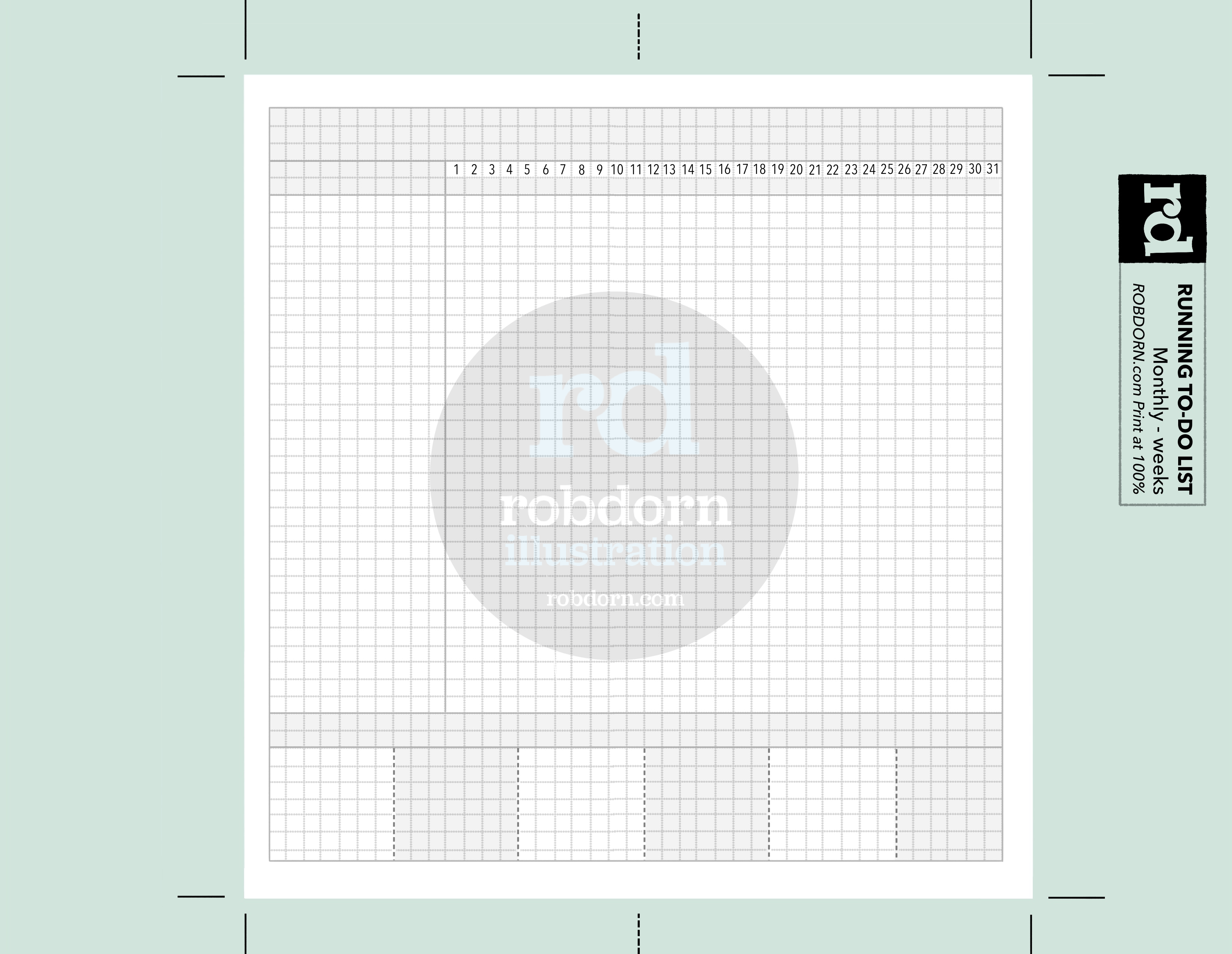 Monthly Running ToDo Tracker